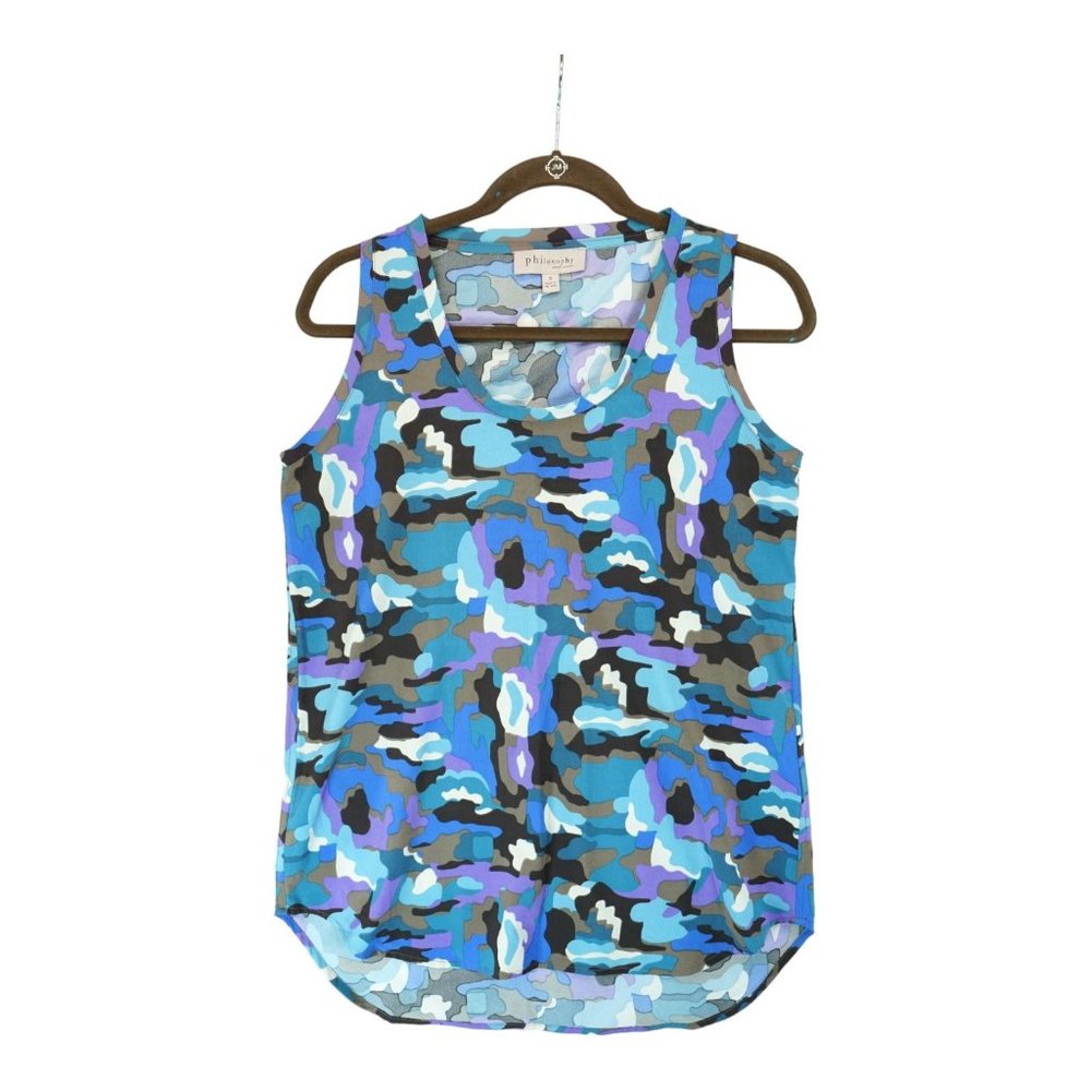 Philosophy Women's Camo Print Tank Top Size Small S 100% Polyester